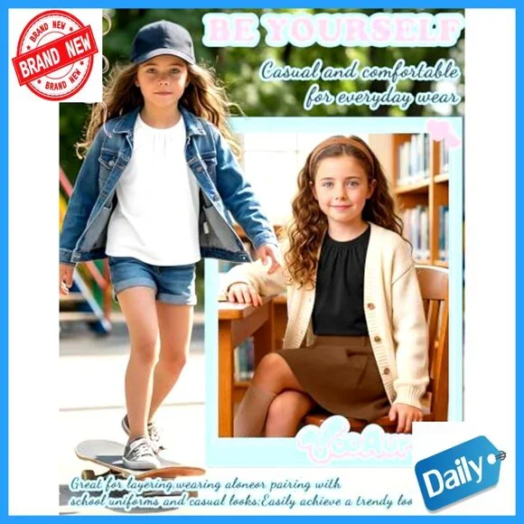Girls Pleated T-Shirts 3 Pack Short Sleeve Summer Tops 5-14 Years